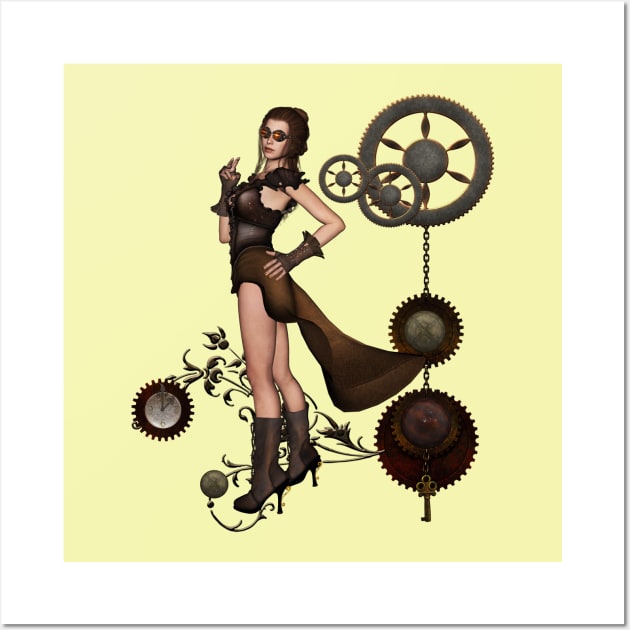 Wonderful steampunk lady Wall Art by Nicky2342